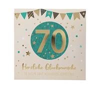 Depesche 0011694-011 - Biglietto di auguri pop-up per il 70° compleanno, con musica, elementi luminosi e una scritta originale, biglietto di compleanno, con busta, formato 15,5 x 15,5 cm
