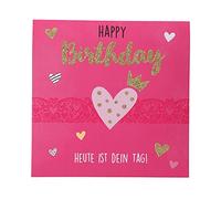 Depesche 0011694-015 - Biglietto di auguri pop-up per compleanno, con musica, elementi luminosi e scritta originale, con busta, formato 15,5 x 15,5 cm