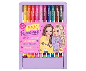 Depesche 10732 TOPModel Mobile magiche a Doppia Fibra Contiene 10 Due Punte ciascuna, Set di Penne per Scrivere, colorare e Decorare, Multicolore