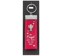 Depesche 10890.004 Portachiavi in Feltro, con Angelo Custode e Scritta, Scritta in Lingua Tedesca, Colore: Rosso, ca. 15 cm