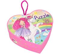 Depesche 10952 Princess Mimi - Puzzle in scatola a forma di cuore, con 25 pezzi di puzzle, per bambini dai 4 anni in su