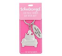 Depesche 11343-004 - Ciondolo Portachiavi a Forma di Angelo Custode per Uomini e Donne, in Metallo, Portafortuna, Ideale Come Piccolo Regalo per i Vostri Cari in Viaggio, Colore: Argento