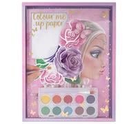 Depesche 11487 Topmodel Colour Me Up Paper, Carta 10 Motivi da Colorare, Pennello e Acquerelli Inclusi, Multicolore, Medio, 10029744