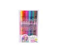 Depesche 11500 TOPModel - Fineliner Set with 10 Pens and 2 Stencils, Fine Painte