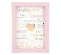 Depesche 11626-005 - Cornice portafoto con scritta in lingua inglese Love, 12 x 9 x 1 cm, colore: rosa, 7 x 9 x 1,9 cm