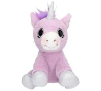 Depesche 11687 Ylvi Unicorno Viola con criniera Arcobaleno, Peluche di Circa 21 cm con Glitter e Dettagli argentati, Multicolore, One Size