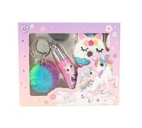 Depesche 11712 Ylvi-Set Design a Unicorno per Bambini, 2 lucidalabbra con fragranza fruttata, Ciondolo Incluso, Multicolore, 0011712