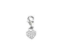 Depesche 11785-043 Charms Express Yourself - Ciondolo per collane e bracciali, Cuore Argentato, Come Piccolo Regalo