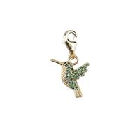 Depesche 11785-044 Charms Express Yourself - Ciondolo per collane e bracciali, Colibrì, Placcato Oro, Come Piccolo Regalo