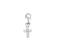 Depesche 11785-048 Charms Express Yourself - Ciondolo per collane e bracciali, Croce, Placcato Argento, Come Piccolo Regalo