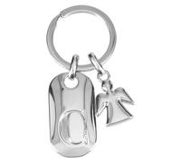 Depesche 11800-004 Portachiavi in Argento con Lettera C e Angelo Custode, in Lega di Zinco, Incluso Astuccio in Velluto colorato