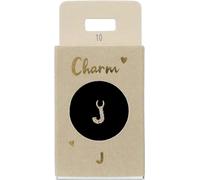 Depesche 11834-010 Charm Lettera J, Ciondolo Placcato Oro per collane, bracciali e Orecchini, Ideale Come Piccolo Regalo