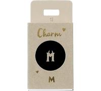 Depesche 11834-013 Charm Lettera M, Pendente Placcato Oro per collane, bracciali e Orecchini, Ideale Come Piccolo Regalo, Multicolore, Normal