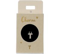 Depesche 11834-018 Charm Lettera T, Pendente Placcato Oro per collane, bracciali e Orecchini, Ideale Come Piccolo Regalo, Multicolore, Normal