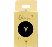 Depesche 11834-020 Charm Lettera Y, Pendente Placcato Oro per collane, bracciali e Orecchini, Ideale Come Piccolo Regalo, Multicolore, Normal