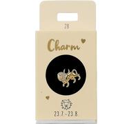 Depesche 11834-028 Charm Leone, Ciondolo Placcato Oro per collane, bracciali e Orecchini, Ideale Come Piccolo Regalo