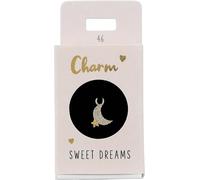 Depesche 11834-046 Charm Moon, Ciondolo Placcato Oro per collane, bracciali e Orecchini, Ideale Come Piccolo Regalo