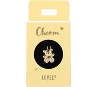 Depesche 11834-048 Charm Teddy, Ciondolo Placcato Oro per collane, bracciali e Orecchini, Ideale Come Piccolo Regalo