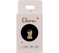 Depesche 11834-050 Charm Gatto, Ciondolo Placcato Oro per collane, bracciali e Orecchini, Ideale Come Piccolo Regalo