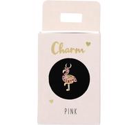 Depesche 11834-053 Charm Flamingo, Ciondolo Placcato Oro per collane, bracciali e Orecchini, Ideale Come Piccolo Regalo