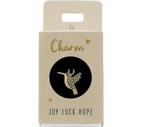 Depesche 11834-056 Charm Colibrì, Pendente Placcato Oro per collane, bracciali e Orecchini, Ideale Come Piccolo Regalo