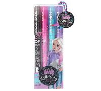 Depesche 11936 Topmodel Set per Handlettering con 4 Pennarelli in Nero, Rosa, Turchese e Viola, con Doppia Punta Smussata, Penne Calligrafiche per Scrivere e Decorare