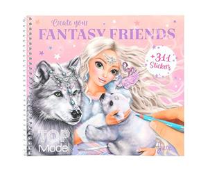 Depesche 12072 TOPModel Iceworld Crea Il Tuo Amico Fantastico - Libro da colorare e Adesivi con 24 Pagine per Creare Creature fantastiche, Libro da colorare con Fogli Adesivi