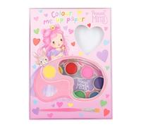 Depesche 12126 Princess Mimi-Colour Me up Paper, Carta 10 Motivi da colorare, Pennello e acquerelli Inclusi