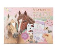 Depesche 12128 Miss Melody Stamping Fun-Set Creativo per la creazione di Biglietti e Lettere, con Carta, Buste, francobolli, Adesivi e Molto Altro, Multicolore