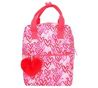 Depesche 12232 TOPModel One Love-Zaino per Bambini in Rosso e Rosa, con Cuore in Peluche, Borsa con Cinghie Regolabili e cartellino, Multicolore, m
