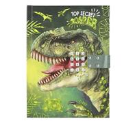 Depesche 12407 Dino World-Diario con codice numerico e Suoni, Libro con Motivi di Dinosauri e 80 Pagine a Righe e illustrate a Colori, Multicolore