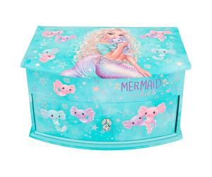 Depesche 12440 TOPModel Mermaid Small Jewellery Box in Turquoise with Mirror and
