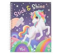 Depesche 12472 Ylvi-Libro Stick & Shine, 24 Pagine con Fantastici Motivi di unicorni e Creature magiche, da colorare e disegnare