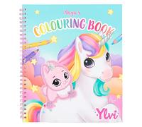 Depesche 12492 Ylvi-Libro da colorare con 40 Pagine per Creare Motivi di unicorni, Foglio di Adesivi e Decorazione con Paillettes, Multicolore