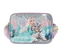 Depesche 12495 TOPModel Fantasy Tiger Lavanda e Petrolio, Borsa con Zip e Tracolla Regolabile