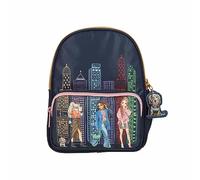 Depesche 12563 TOPModel City Girls-Zaino in Blu Scuro con Motivo di modelle, Borsa con Spallacci Regolabili