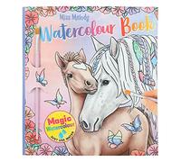 Depesche 12576 Miss Melody-Watercolour Book, Libro Pennello e 30 Motivi di Cavalli da colorare con l'acqua, Multicolore