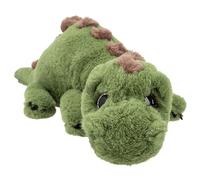 Depesche 12653 Dino World-Dinosauro Peluche con Pelliccia Verde e Occhi Scintillanti, Alto Circa 50 cm
