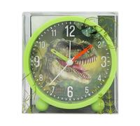 Depesche 12691 World Children's Alarm Green with Dino Motif, Silent Clock with L