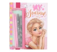 Depesche 12716 TOPModel My Journal-taccuino Rosa con Motivo della Modella, Raccoglitore ad Anelli per la creazione di Un diario, incl. Penne, Adesivi ECC, Multicolore