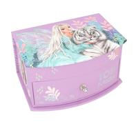 Depesche Portagioie TOPModel 12718 Fantasy Tiger-Piccolo, motivo di fata, specchio, cerniera, Viola