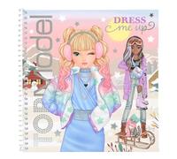 Depesche 12722 TOPModel Dress Me Up Winter Wonder 24 Pagine per Creare Outfit Chic, Libro da colorare con 11 Fogli di Adesivi, Multicolore