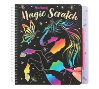 Depesche 12731 Miss Melody Magic Scratch Book con 20 Pagine di Fantastici Motivi graffiati, Libro con sfumatura Colorata e Pennarello AntiGraffio, Colore Nero, Small