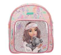 Depesche 12788 TOPModel Wild-Zaino in Rosa, con Motivo di modelle e Animali Colorati, Borsa con Cinghie Regolabili, Multicolore, Taglia Unica