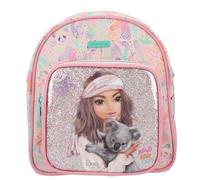 Depesche 12788 TOPModel Wild-Zaino in Rosa, con Motivo di modelle e Animali Colorati, Borsa con Cinghie Regolabili, Multicolore, Taglia Unica