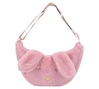 Depesche 12866 Principessa Mimi Bunny Ballet - Piccola borsa a tracolla in rosa, con peluche, orecchie e viso di coniglio, borsa con tracolla regolabile