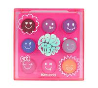 Depesche 12879 TOPModel Night Light - Palette di ombretti con 9 Splendidi Colori, in Confezione Rosa Neon con Stampa Holo