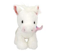 Depesche 12939 Miss Melody-Cavallo Peluche Bianco con Treccia Rosa e Blu, Alto Circa 20 cm, Multicolore, One Size