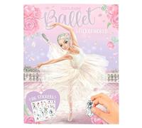 Depesche 13049 TOPModel Stickerworld Ballet-Libro 20 Sfondo illustrate da disegnare da Soli, Inclusi 3 Adesivi a Doppia Pagina, Multicolore