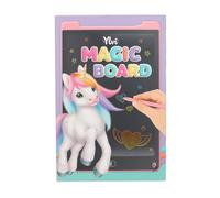 Depesche 13183 Ylvi Magic Board Rosa per Scrivere e colorare con Penna allegata, Lavagna Elettronica con batterie Incluse, Multicolore